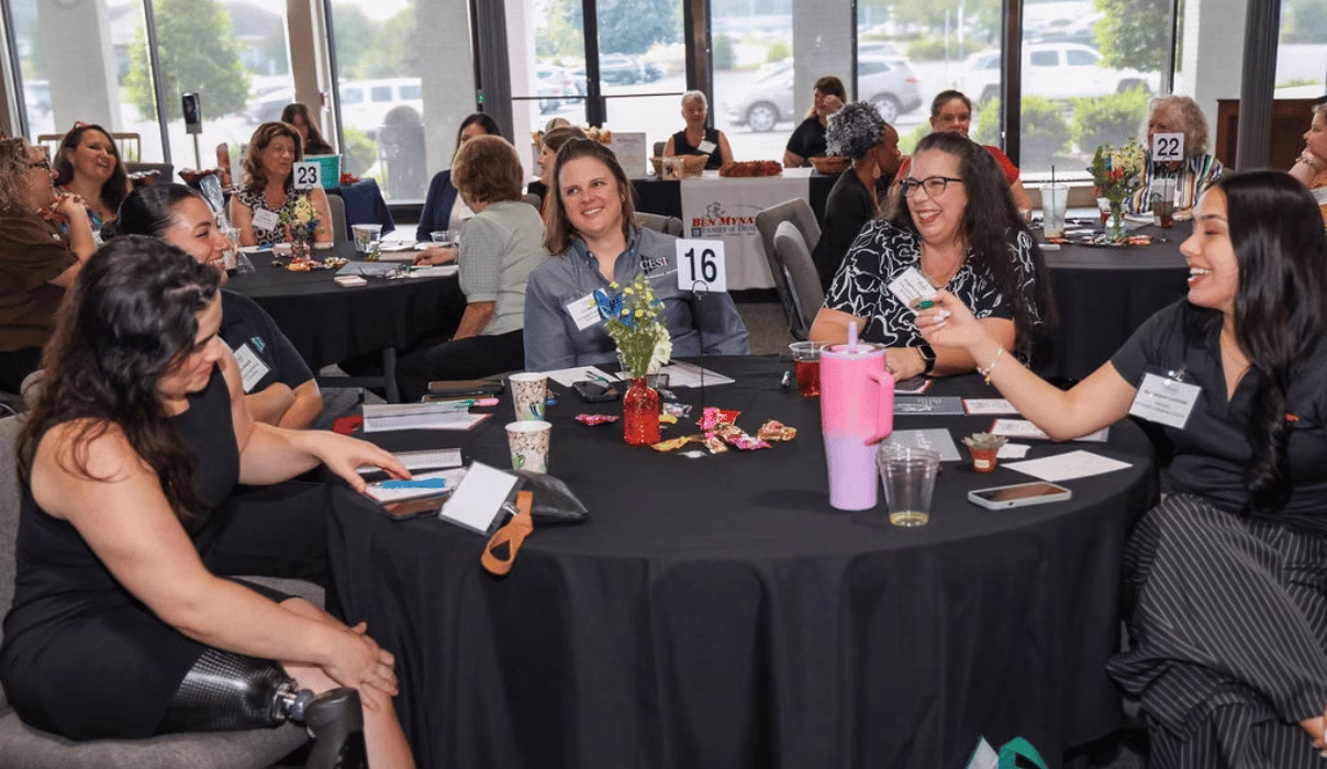 Chamber members at an event together.